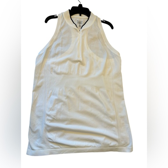 Athleta  Women's Momentum Racerback Seamless Polo Tank Size Large Color White - Picture 5 of 11